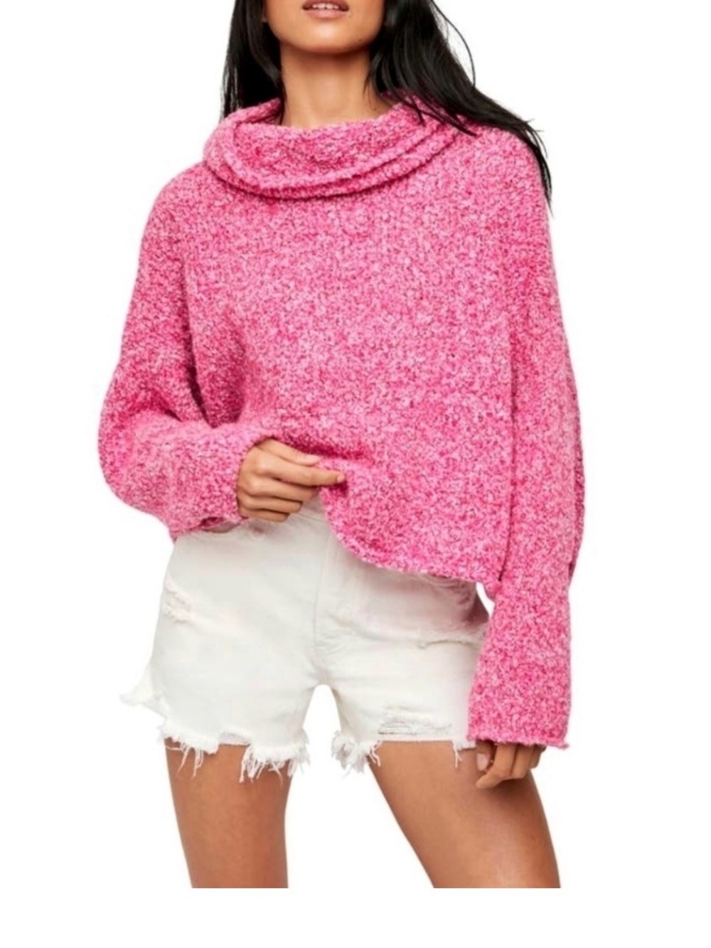 Free People BFF Sweater in Prickly Pink Size XS